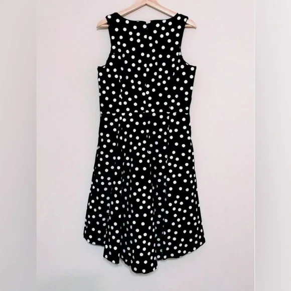 🖤🤍 White House Black Market Cotton Sateen Polka Dot Dress 🤍🖤 - Picture 3 of 5